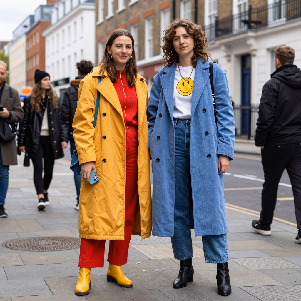 Street style à Londres pendant la fashion week avec jeunes créateurs et mode urbaine