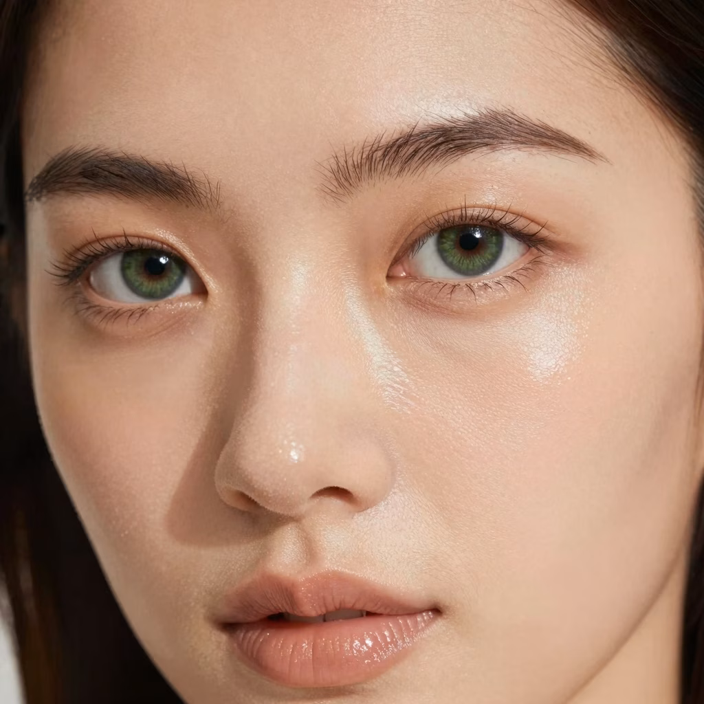 Regard lumineux sans cernes, peau &eacute;clatante, beaut&eacute; parisienne naturelle