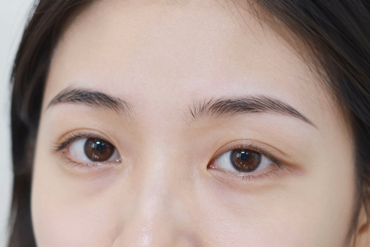 R&eacute;sultat avant-apr&egrave;s microblading sourcils, transformation naturelle