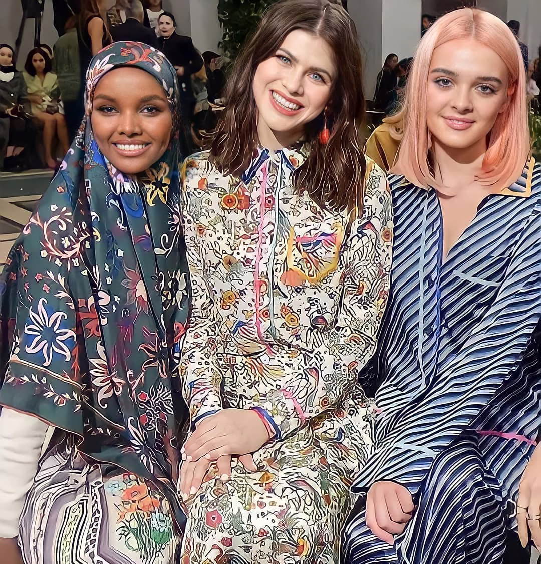 Halima Aden mannequin hijab portrait mode